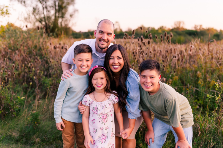 Kai Rogers with wife Lalana and children Ronin, Capri and Cason.